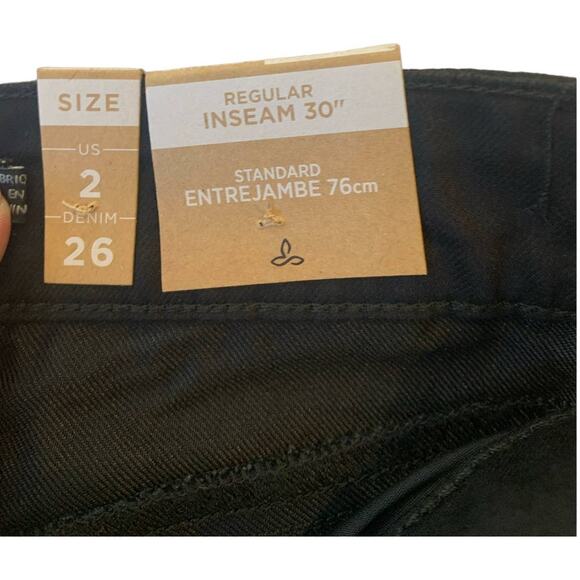 NEW Prana Skinny Jeans 2/26 Regular Black Oday  Mid Rise Preppy  Womens - Picture 5 of 6